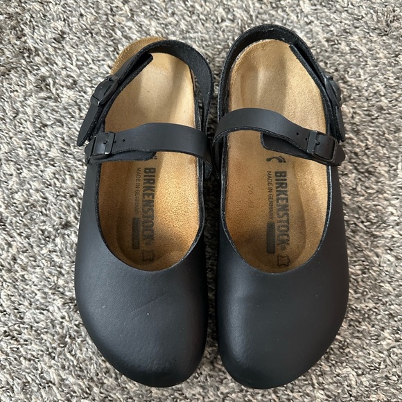 Birkenstock Black Strap Flats - Picture 2 of 5